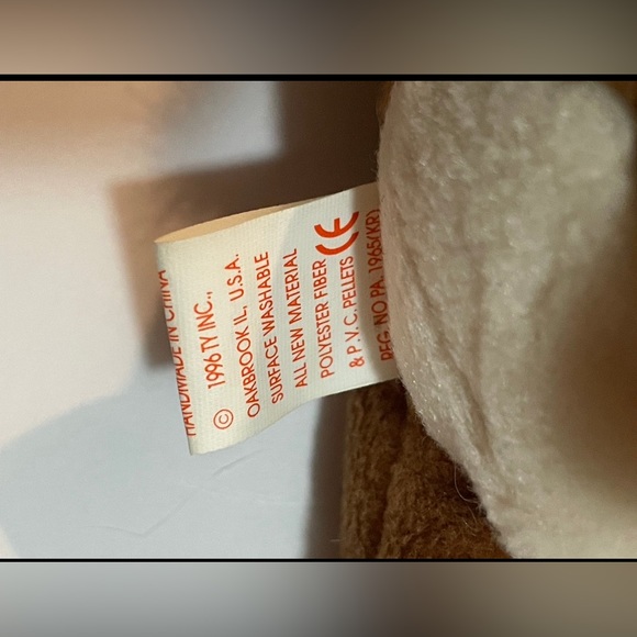 Ty Beanie Babies Nuts The Squirrel PVC Pellets RARE Retired 1996 4th Gen - Picture 11 of 12